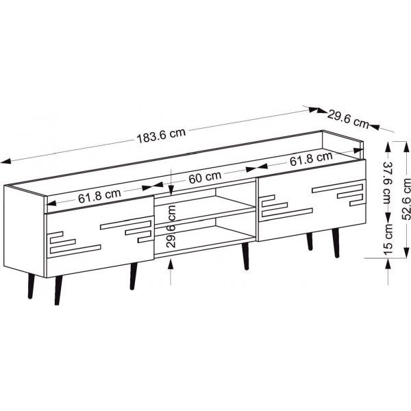 Garfo mediabenk - Hvit