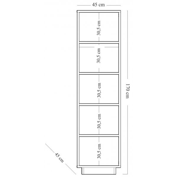 Lody bokhylle, 45 cm - Tre Lody bokhylle, 45 cm - Tre