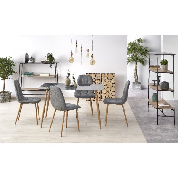 Tia spisebord - Svart/eik