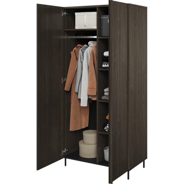 Piemonte garderobe - Portland ask/svart Piemonte garderobe - Portland ask/svart