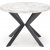 Nastro spisebord 100-250 cm - Hvit marmor/svart