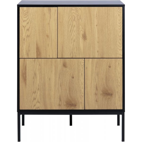 Seaford Skjenk - Svart/eik Seaford Skjenk - Svart/eik