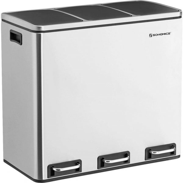 Daloa avfallsbeholder 54 l - Slv/sort
