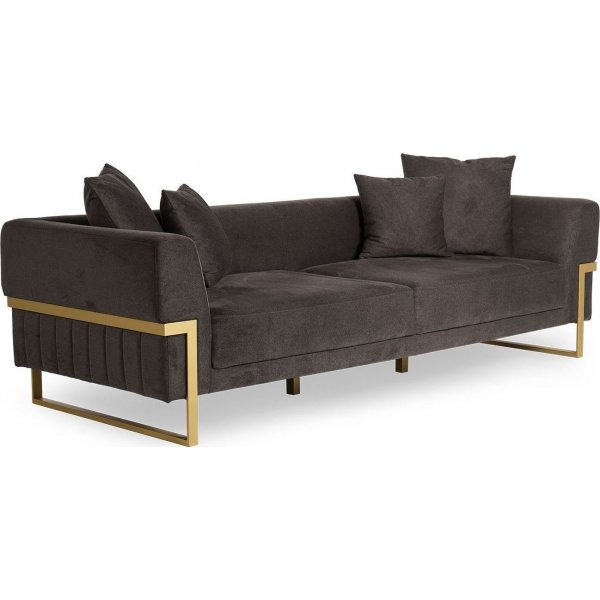 Magenta 3-seters sofa - Mørkebrun Magenta 3-seters sofa - Mørkebrun