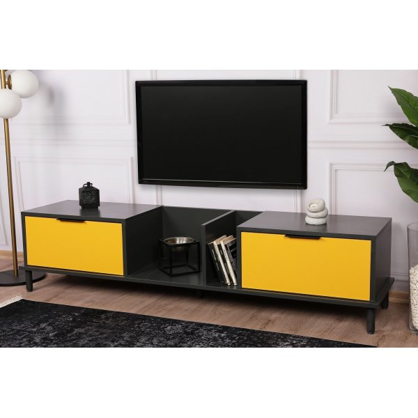 Ibiza mediebenk - Gul/antrasitt