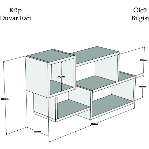 Afton vegghylle - Hvit/valnøtt Afton vegghylle - Hvit/valnøtt