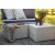 Broby utendrs sofa med sidebord - Lysegr kunstrotting + Flekkfjerner for mbler