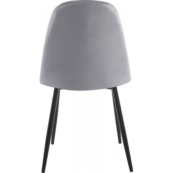 Spisegruppe Crossby bord Ø120cm i valnøtt med 4 Carisma spisestoler i lysegrå fløyel Spisegruppe Crossby bord Ø120cm i valnøtt med 4 Carisma spisestoler i lysegrå fløyel