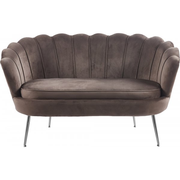 Musslan 2-seters sofa - Brun / krom Musslan 2-seters sofa - Brun / krom