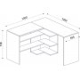 Stylo hjrne skrivebord 120/120x45 cm - Safir/antrasitt