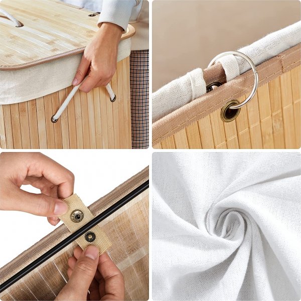 Carolin skittentyskurv 72 l - Bambus