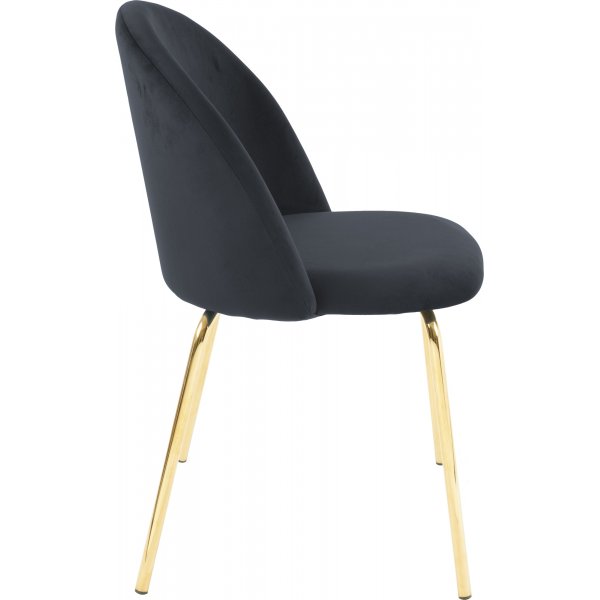 Art velvet stol - Svart / Messing Art velvet stol - Svart / Messing