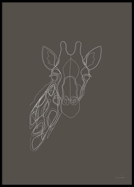 DIGITAL GIRAFFE - Plakat 50x70 cm