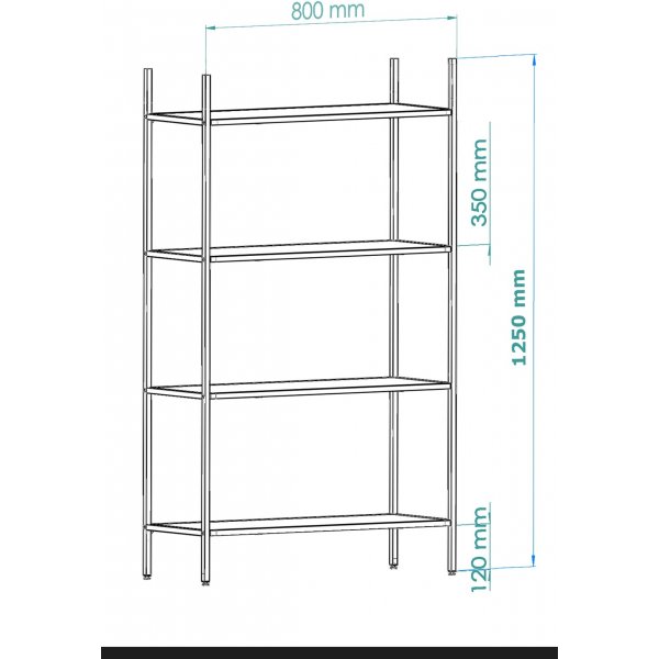 Marta bokhylle - Sort/røkt glass Marta bokhylle - Sort/røkt glass