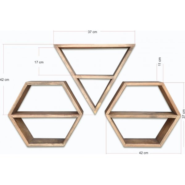 Abstrakt vegghylle 61 - Valnøtt Abstrakt vegghylle 61 - Valnøtt