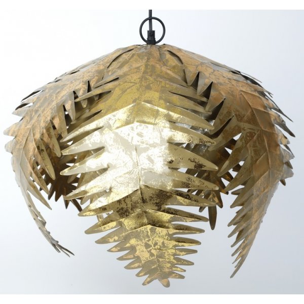 Palmeblad Taklampe - Gull