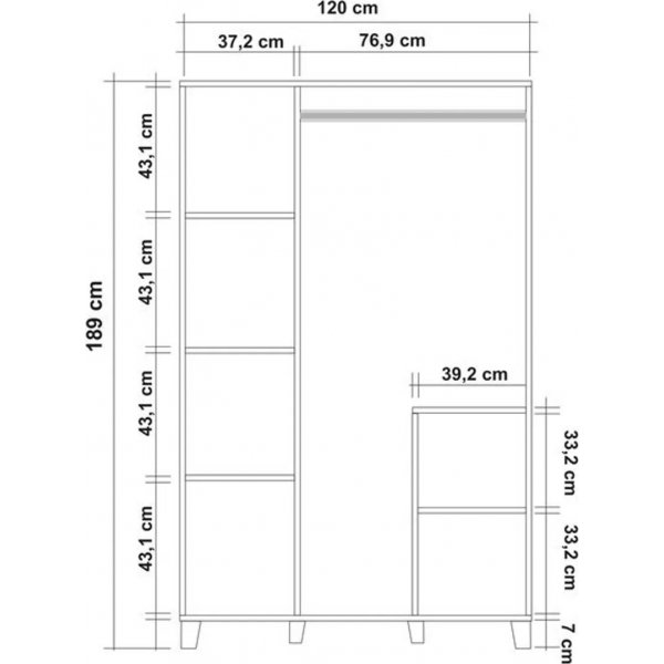Leva Triangle garderobe - Furu Leva Triangle garderobe - Furu