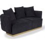 Queen 2-seters sofa - Svart