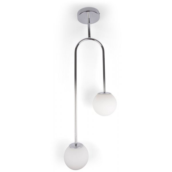 Taklampe Dursley - Slv/hvit