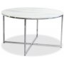 Palasso sofabord 80 cm diameter - Krom / Lys marmorering