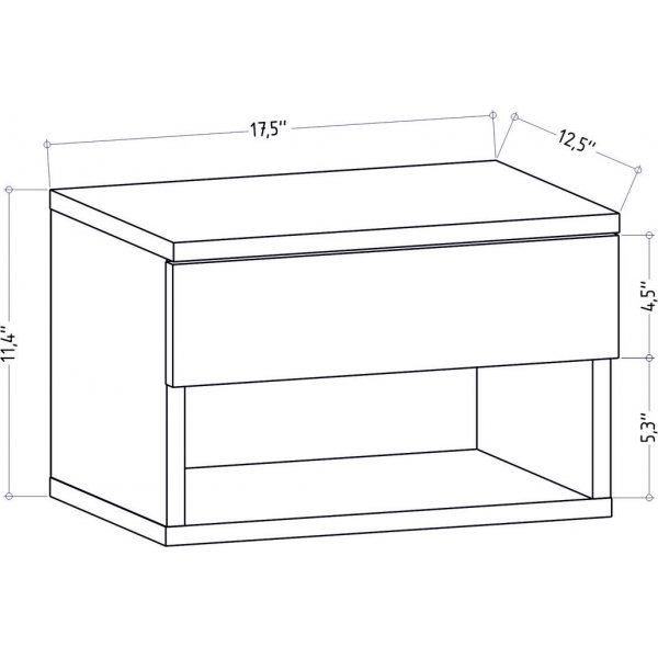 Jamot nattbord - Antrasitt Jamot nattbord - Antrasitt