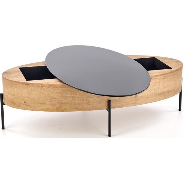 Raluca salongbord 120x 60 cm - Eik/sort Raluca salongbord 120x 60 cm - Eik/sort