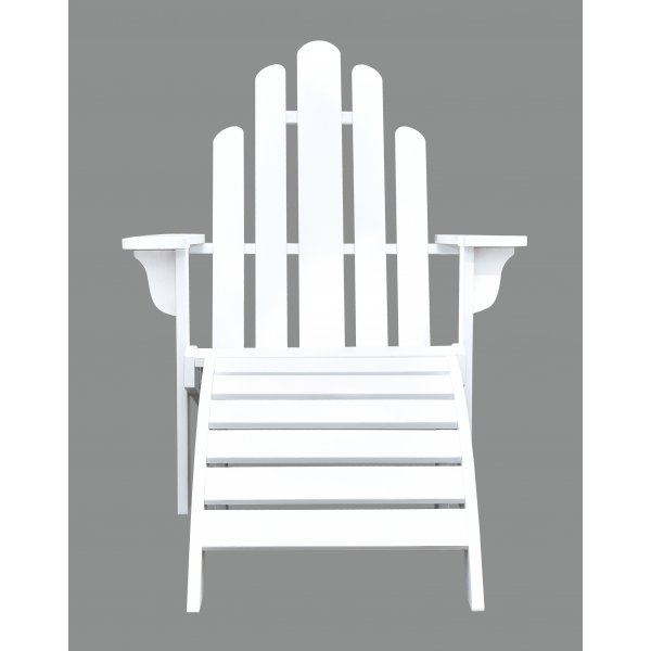 Newport solstol med fotskammel - hvit Newport solstol med fotskammel - hvit