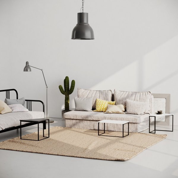 Oh lady salongbord - Hvit/antrasitt