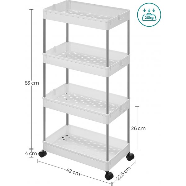 Criollo kjkkenhylle 86 cm - Hvit