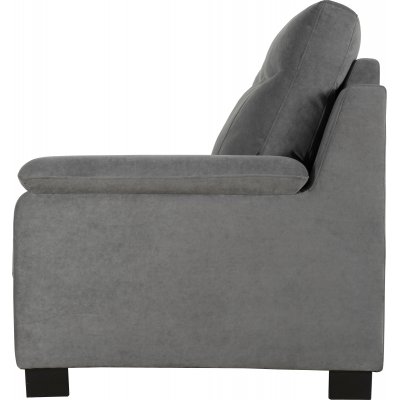 Atlas 3-seter sofa med hy rygg - Gr chenille + Mbelpleiesett for tekstiler