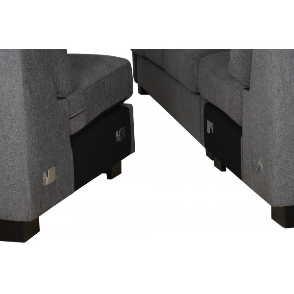 Salem hjørnesofa i mørkegrå stoff Salem hjørnesofa i mørkegrå stoff