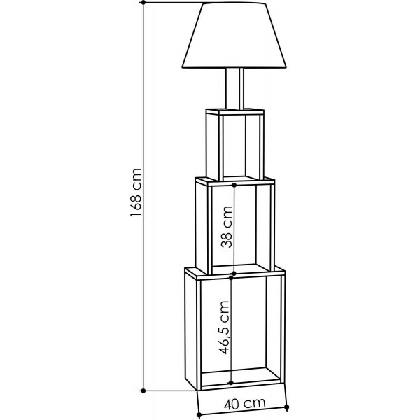 Tower gulvlampe - Lys mokka/gul Tower gulvlampe - Lys mokka/gul