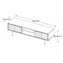 Kln TV-benk 160 cm Eik / Sort