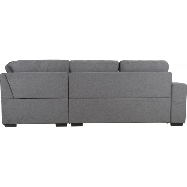 Sofa grå med åpen ende 244 cm + Tekstilrens for møbler Sofa grå med åpen ende 244 cm + Tekstilrens for møbler