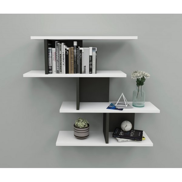 Rosie vegghylle - Hvit/antrasitt Rosie vegghylle - Hvit/antrasitt