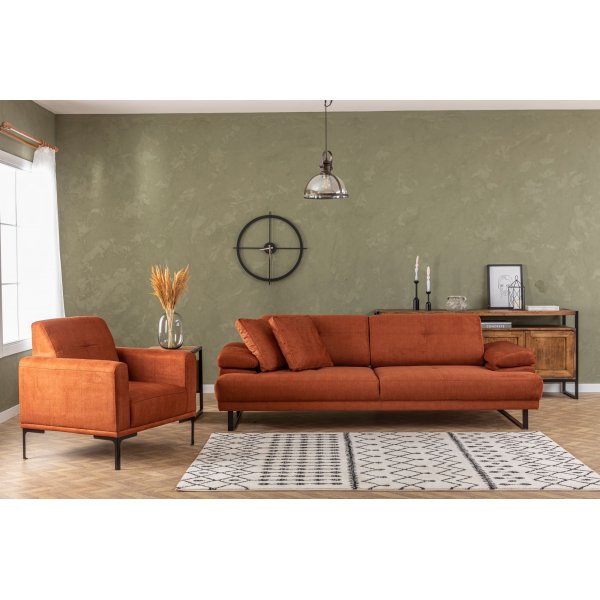 Mustang 3-seters sofa - Oransje Mustang 3-seters sofa - Oransje