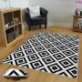 Intersect teppe 120 x 180 cm - Sort/hvitt