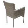 Spisegruppe med 2 stoler og spisebord 80 cm beige/rotting - Merca/Tor