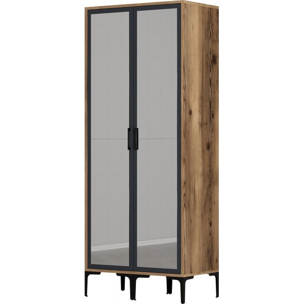 Kumsal garderobeskap 4 Valnøtt/antrasitt Kumsal garderobeskap 4 Valnøtt/antrasitt