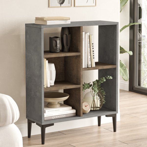 Lydia bokhylle - Gr/bronse