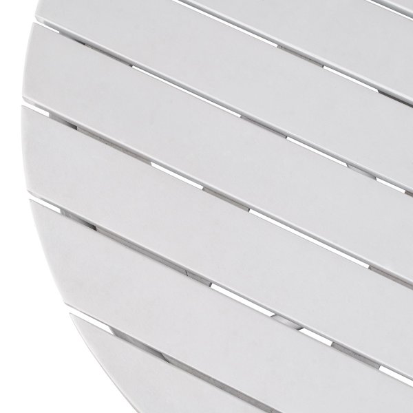 Holmsund utebord rundt 70 cm - Hvit