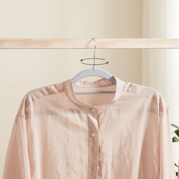 Kleshenger, plast, 42 cm, 30-pakning - Grå Kleshenger, plast, 42 cm, 30-pakning - Grå