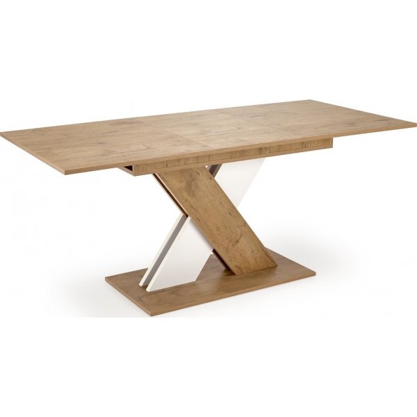 River spisebord 130-175 cm - Lancelot eik/hvit