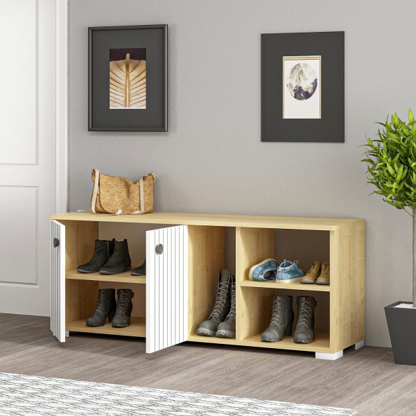 Sarandon skoskap - Hvit/safir Sarandon skoskap - Hvit/safir