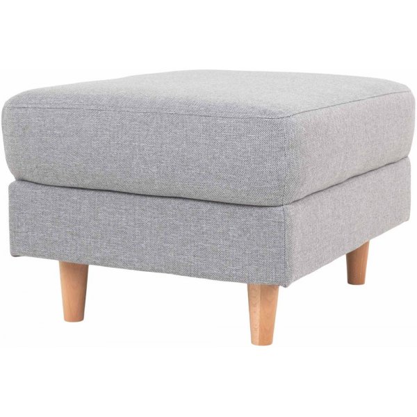 Bologna sittepuff - Lys grå/bøk Bologna sittepuff - Lys grå/bøk