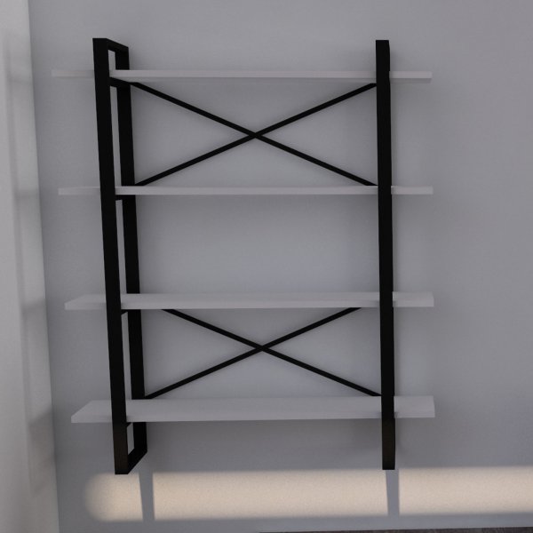 Makro bokhylle - Hvit/svart Makro bokhylle - Hvit/svart