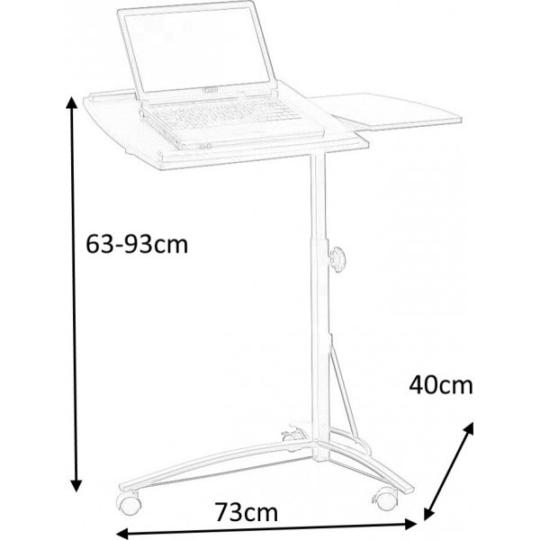 Hector bord til bærbar PC - svart Hector bord til bærbar PC - svart
