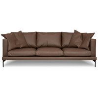 Davis 3-seters sofa - Sjokolade (resirkulert skinn) Davis 3-seters sofa - Sjokolade (resirkulert skinn)