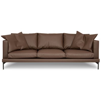 Davis 3-seters sofa - Sjokolade (resirkulert skinn) + Mbelpleiesett for tekstiler