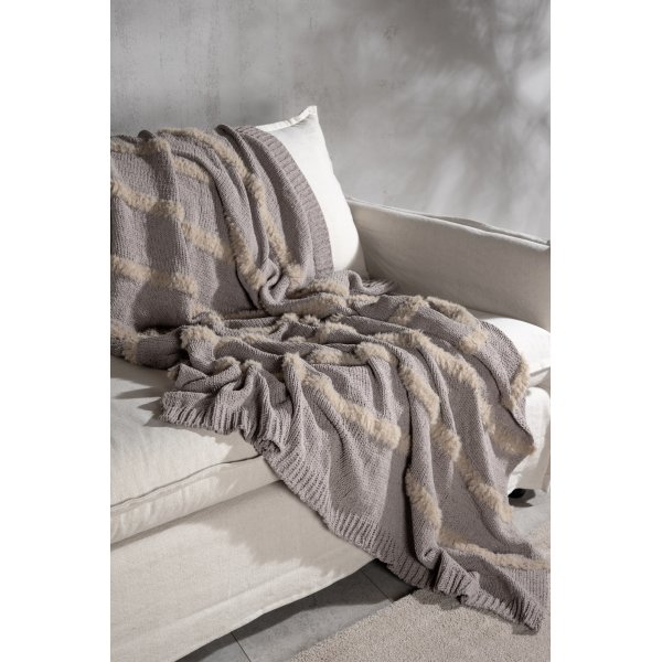 Tina pledd, 130x170 cm - Grå Tina pledd, 130x170 cm - Grå